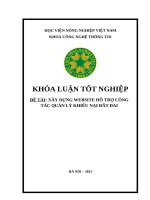 Báo cáo phân tích và xây dựng website hỗ trợ công tác quản lý khiếu nại đất đai