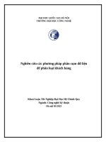 Nghiên cứu các phương pháp phân cụm dữ liệu để phân loại khách hàng
