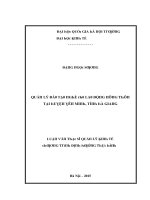 Luận văn quản lý đào tạo nghề cho lao động nông thôn tại huyện yên minh tỉnh hà giang