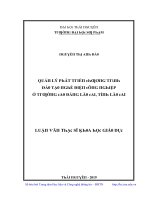 Luận văn quản lý phát triển chương trình đào tạo nghề điện công nghiệp ở trường cao đẳng lào cai tỉnh lào cai