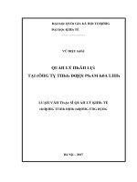 Luận văn quản lý nhân lực tại công ty tnhh dược phẩm hoa linh