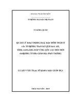 Luận văn quản lý hoạt động dạy học môn toán ở các trường thcs huyện hòa an tỉnh cao bằng đáp ứng yêu cầu đổi mới chương trình giáo dục phổ thông