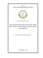 (Luận văn) thực trạng kiến thức thực hành về quy trình tiêm an toàn của điều dưỡng các khoa lâm sàng bv thanh nhàn