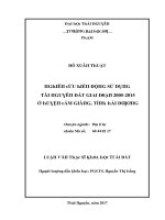 Luận văn nghiên cứu biến động sử dụng tài nguyên đất giai đoạn 2005 2015 ở huyện cẩm giàng tỉnh hải dương