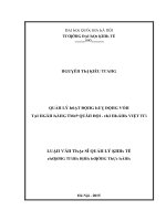 Luận văn quản lý hoạt động huy động vốn tại ngân hàng tmcp quân đội chi nhánh việt trì