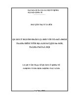 Luận văn quản lý nguồn nhân lực đối với tổ chức đoàn thanh niên trên địa bàn huyện sóc sơn thành phố hà nội