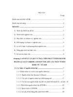 Luận văn phát triền nguồn nhân lực chất lượng cao ở quận hà đông thành phố hà nội