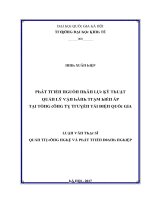 Luận văn phát triển nguồn nhân lực kỹ thuật quản lý vận hành trạm biến áp tại tổng công ty truyền tải điện quốc gia