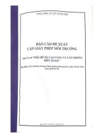 Báo cáo đề xuất cấp GPMT của Cơ sở “Nhà để xe cao tầng và văn phòng điều hành