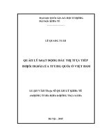 Luận văn quản lý hoạt động đầu tư trực tiếp nước ngoài của trung quốc ở việt nam quản lý kinh tế