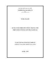Luận văn quản lý nhà nước đối với đầu tư trực tiếp nước ngoài trên địa bàn tỉnh thanh hóa