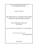 (Luận văn) thực hiện pháp luật về kiểm sát hoạt động tư pháp từ thực tiễn tỉnh cao bằng