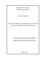 Luận văn quản lý nhà nước về hoạt động đấu thầu mua sắm hàng hóa trong khu vực công ở việt nam