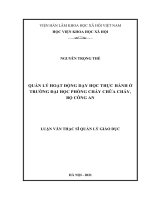 (Luận văn) quản lý hoạt động dạy học thực hành ở trường đại học phòng cháy chữa cháy, bộ công an
