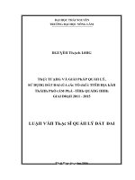Luận văn thực trạng và giải pháp quản lý sử dụng đất đai của các tổ chức trên địa bàn thành phố cẩm phả tỉnh quảng ninh giai đoạn 2011 2015