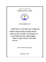 Luận văn kiến thức thái độ thực hành dự phòng biến chứng ở bệnh nhân tăng huyết áp điều trị ngoại trú tại huyện ân thi tỉnh hưng yên và một số yếu tố liên quan