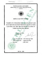 Nghiên cứu tình hình tiêu thụ sản phẩm và đề xuất một số giải pháp nhằm đẩy mạnh và nâng cao công tác tiêu thụ sản phẩm của công ty tnhh tmsx vĩnh thành