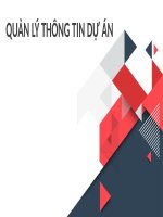 Tiểu Luận - Quản Lý Dự Án  - Đề Tài :  Quản Lý Thông Tin Dự Án