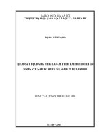 Luận văn khảo sát địa danh tỉnh lào cai trên bản đồ bonne so sánh với bản đồ quốc gia cùng tỉ lệ 1 100 000