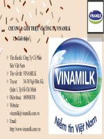 Trình bày doanh thu của công ty vinamilk