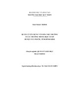 (Luận văn) quản lý xây dựng văn hóa nhà trường ở các trường trung học cơ sở huyện tuy phước, tỉnh bình định