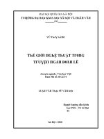 Luận văn thế giới nghệ thuật trong truyện ngắn đoàn lê