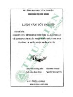 Nghiên cứu tình hình tiêu thụ và lợi nhuận về kinh doanh xuất nhập khẩu mây tre đan ở công ty xuất nhập khẩu hà tây