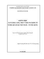 Luận văn chiến lược hai hành lang một vành đai kinh tế trong quan hệ việt nam trung quốc