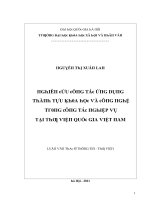 Luận văn nghiên cứu công tác ứng dụng thành tựu khoa học và công nghệ trong công tác nghiệp vụ tại thư viện quốc gia việt nam