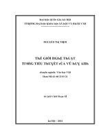 Luận văn thế giới nghệ thuật trong tiểu thuyết của vũ huy anh