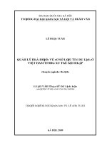 Luận văn quản lý nhà nước về cơ sở lưu trú du lịch ở việt nam trong xu thế hội nhập
