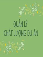 Tiểu luận - Quản lý dự án - Đề tài - Quản Lý Chất Lượng Dự Án