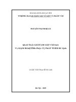 Luận văn khai thác giá trị di sản văn hóa ví giặm nghệ tĩnh phục vụ phát triển du lịch