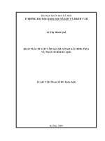 Luận văn khai thác di sản văn hóa quan họ bắc ninh phục vụ phát triển du lịch