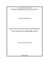Luận văn khai thác các giá trị văn hoá chăm phục vụ phát triển du lịch tỉnh ninh thuận
