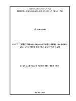Luận văn phát triển văn hóa đọc cho thiếu niên nhi đồng khu vực miến núi phía bắc việt nam