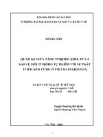Luận văn quan hệ giữa tăng trưởng kinh tế và bảo vệ môi trường tự nhiên với sự phát triển bền vững ở việt nam hiện nay