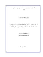 Luận văn nâng cấp lễ hội truyền thống làng bình đà những đa dạng biểu hiện quyền của chủ thể văn hóa