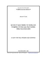 Luận văn quản lý hoạt động tự đánh giá trường trung học phổ thông tỉnh thái nguyên