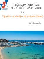 Báo Cáo Môn - Kỹ Thuật An Toàn Điện - Đề Tài : Mạng Điện – An Toàn Điện Ở Các Bến Thuyền (Marina )