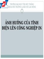 Báo Cáo  - Kỹ Thuật An Toàn Điện - Đề Tài - Ảnh Hưởng Của Tĩnh Điện Lên Công Nghiệp In