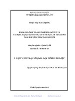 Luận văn đánh giá công tác bồi thường hỗ trợ và tái định cư tại một số dự án trên địa bàn thành phố thái nguyên tỉnh thái nguyên