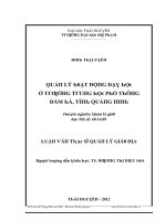 Luận văn quản lý hoạt động dạy học ở trường trung học phổ thông đầm hà tỉnh quảng ninh