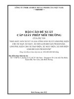 BÁO CÁO ĐỀ XUẤT CẤP GIẤY PHÉP MÔI TRƯỜNG CỦA DỰ ÁN “NHÀ MÁY SẢN XUẤT VÀ GIA CÔNG SẢN XUẤT LINH PHỤ KIỆN CHO XE ĐẠP, XE MÁY, XE HƠI 4.650.000 SẢN PHẨMNĂM ; LINH PHỤ KIỆN CHO XE ĐẠP ĐIỆN, XE MÁY ĐIỆN, XE HƠI ĐIỆN 4.960.000 SẢN PHẨMNĂM”