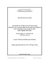 Luận văn xây dựng hệ thống bài tập rèn luyện kĩ năng lập ý cho học sinh trung học phổ thông ở bài văn nghị luận xã hội