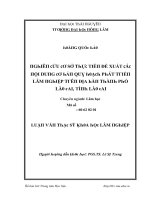 Luận văn nghiên cứu cơ sở thực tiễn đề xuất các nội dung cơ bản quy hoạch phát triển lâm nghiệp trên địa bàn thành phố lào cai tỉnh lào cai