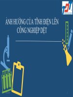 Báo Cáo  - Kỹ Thuật An Toàn Điện - Đề Tài - Ảnh Hưởng Của Tĩnh Điện Lên Công Nghiệp Dệt