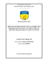 (Luận văn) một số giải pháp nhằm nâng cao hiệu quả kinh doanh xăng dầu tại tổng công ty thƣơng mại kỹ thuật và đầu tƣ petec