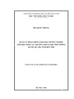 (Luận văn) quản lý hoạt động giáo dục hướng nghiệp cho học sinh các trường trung học phổ thông huyện ba tri, tỉnh bến tre