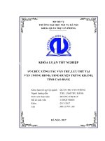 (Luận văn) tổ chức công tác văn thư, lưu trữ tại văn phòng hđnd, ubnd huyện trùng khánh, tỉnh cao bằng